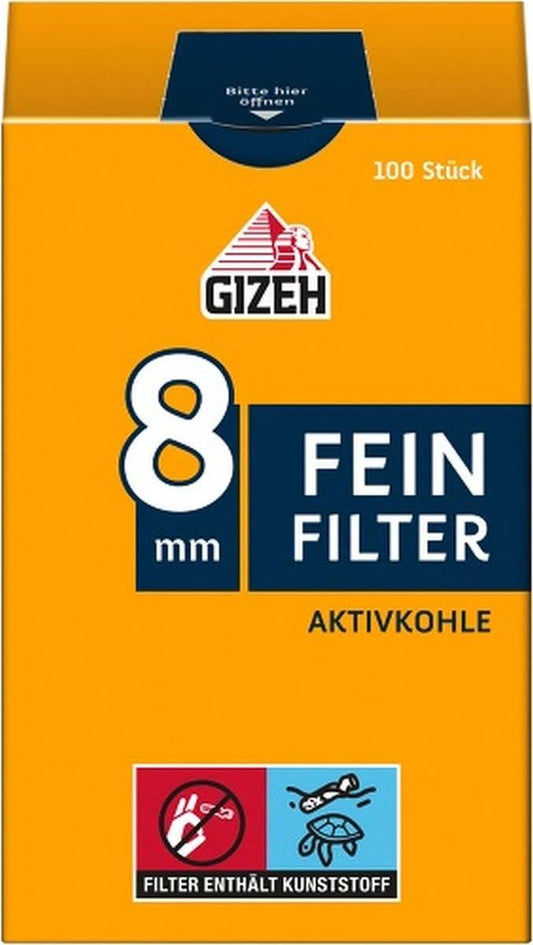 Gizeh Fine Filter Aktivkohle 8mm